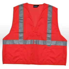 14520 ERB Safety Vest,Reflective,ANSI Class 2,X,L,Orange