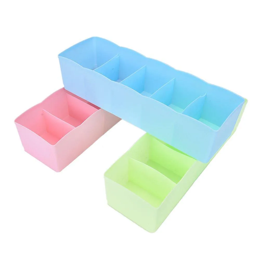 235 5-Compartments Socks / Handkerchief / Underwear Storage Box Socks Drawer Closet Organizer Storage Boxes (pack of 2)