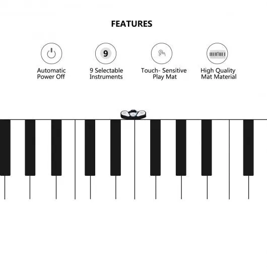 24 Key Gigantic Piano Keyboard with 9 Instrument Settings