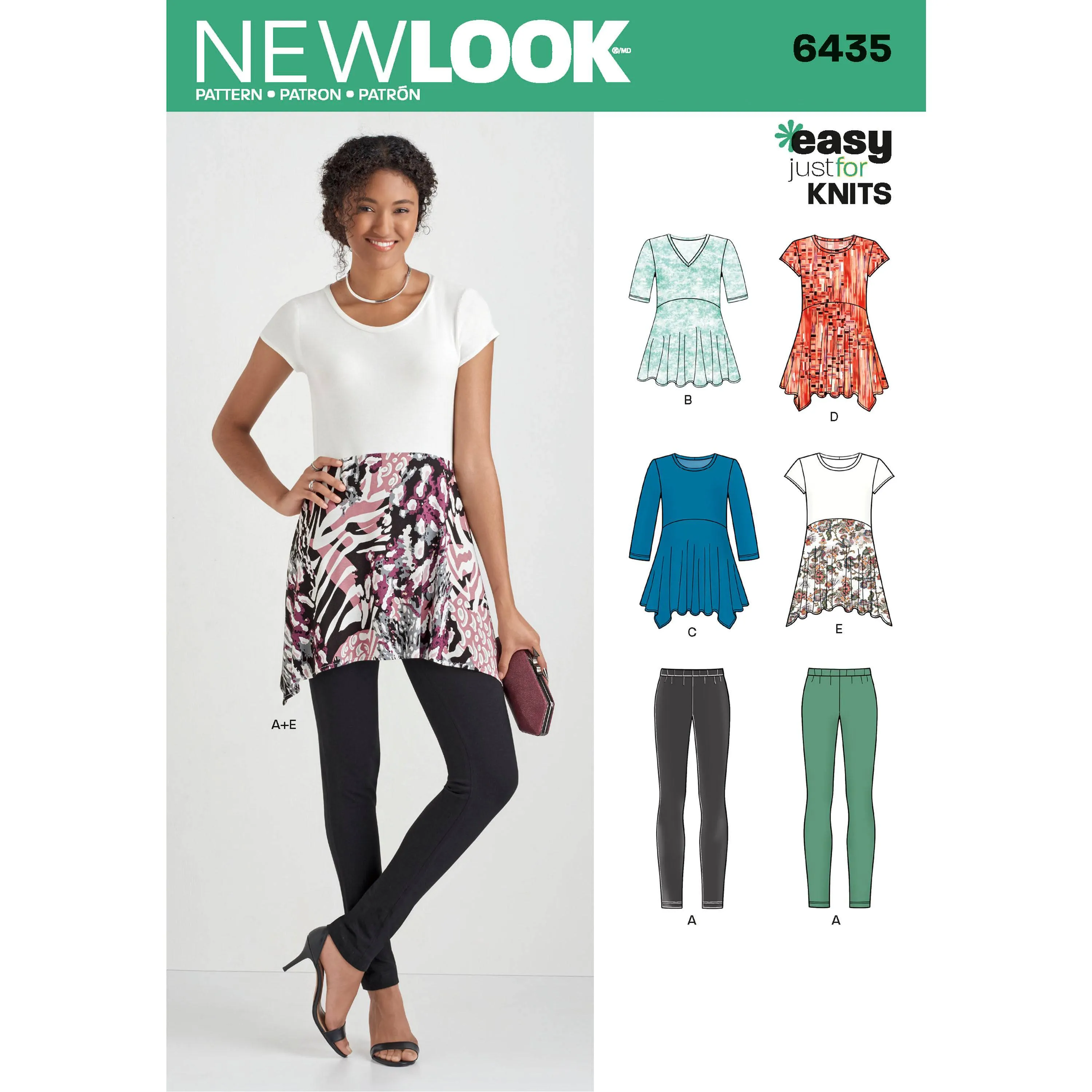 6435 Misses' Knit Leggings and Tunics