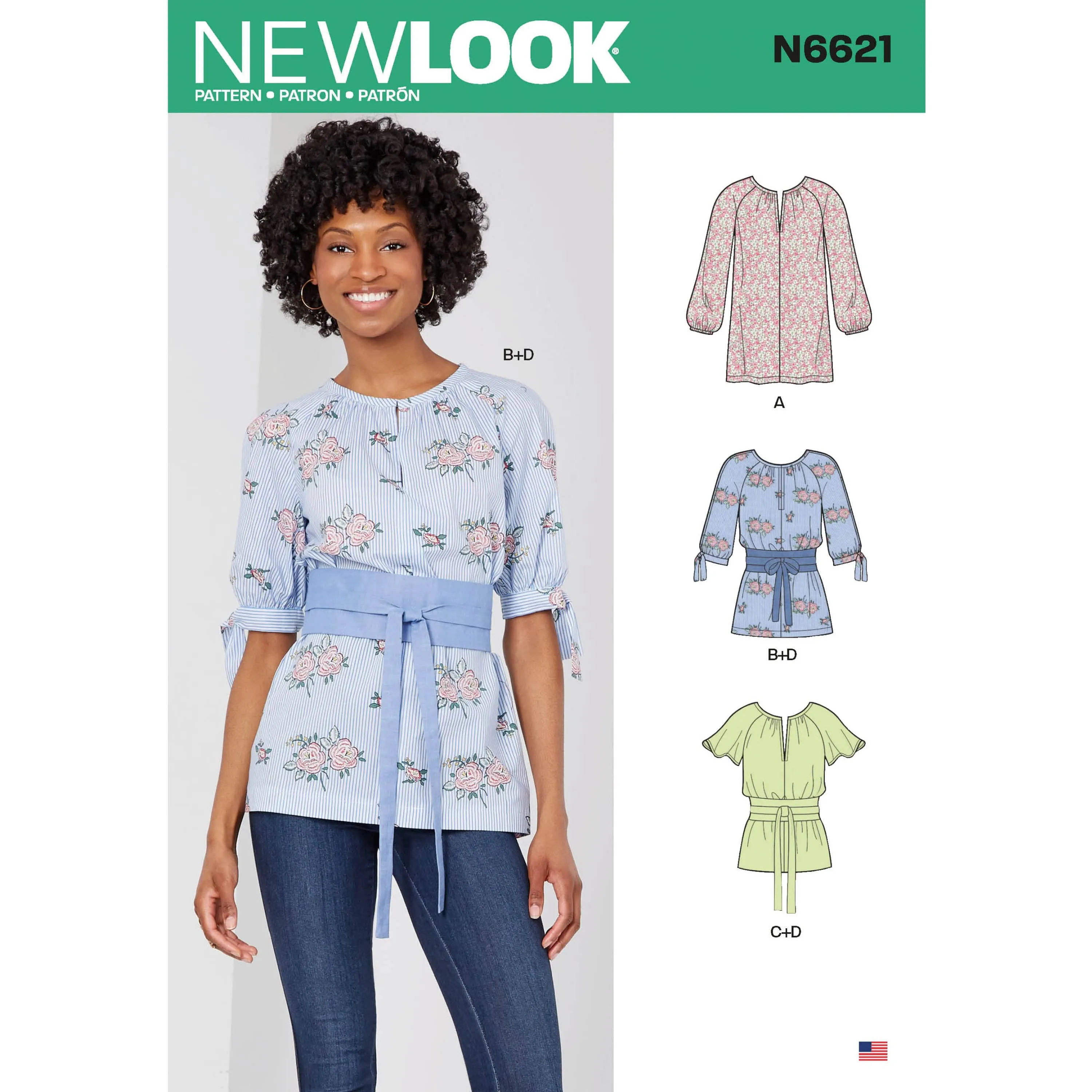 6621 New Look Sewing Pattern N6621 Misses' Top Or Tunic