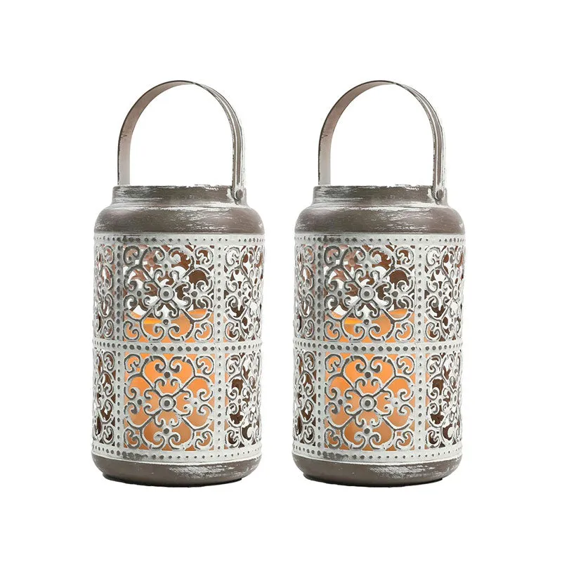 8‘’ Tall Metal Candle Holder (Set of 2)