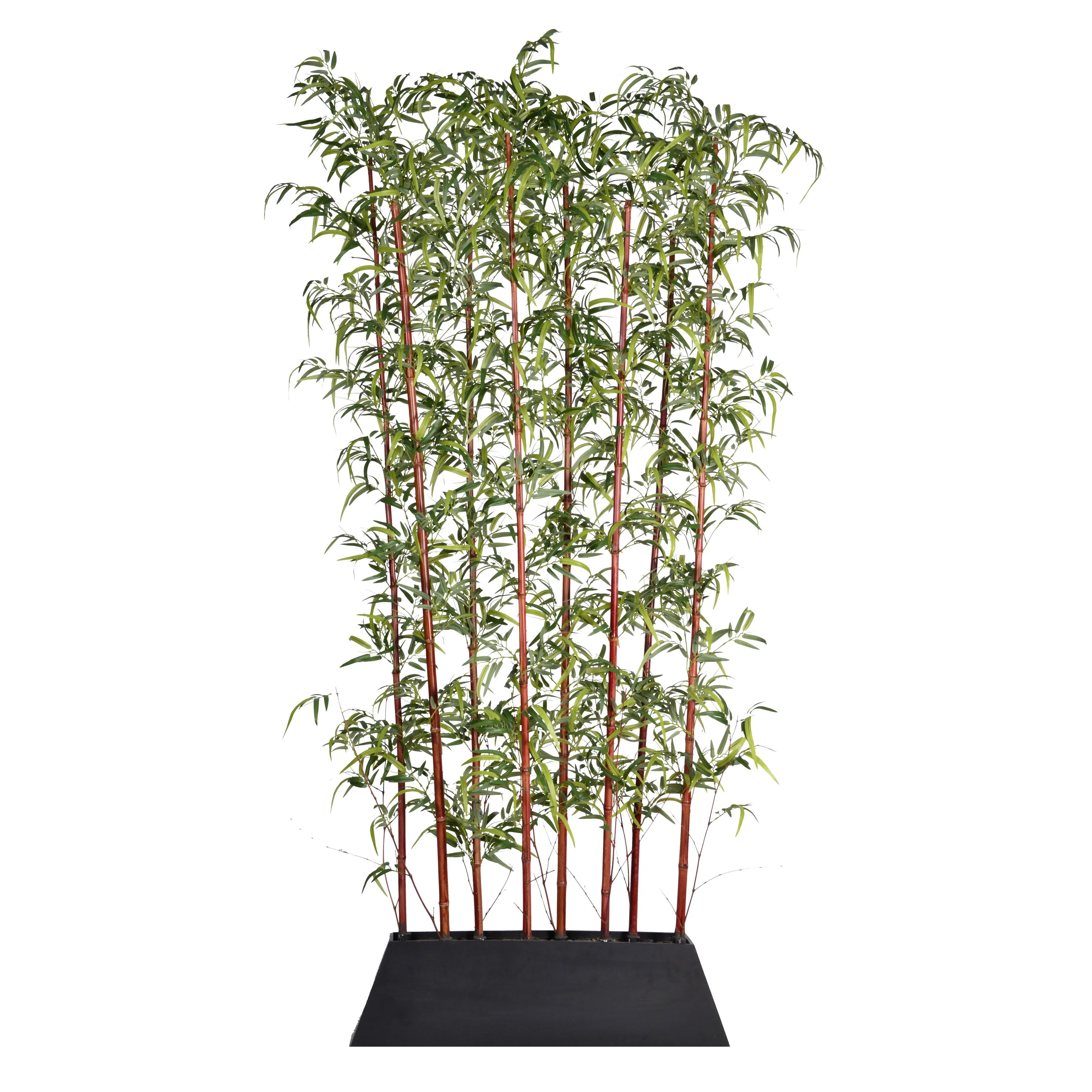 96" Artificial Faux Plastic Burgundy Bamboo Screen