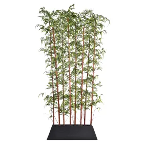 96" Artificial Faux Plastic Burgundy Bamboo Screen