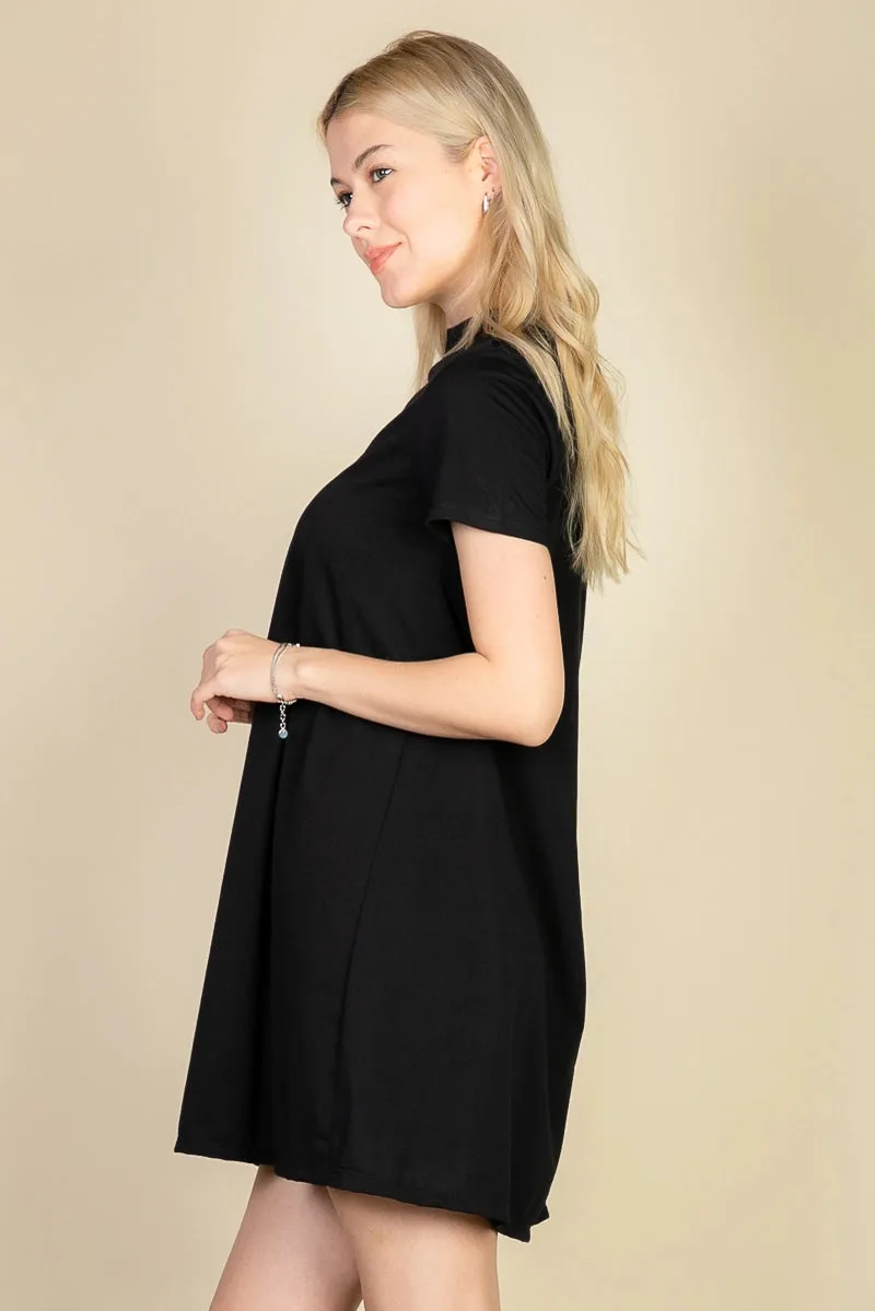 A-Line T-Shirt Dress in Black