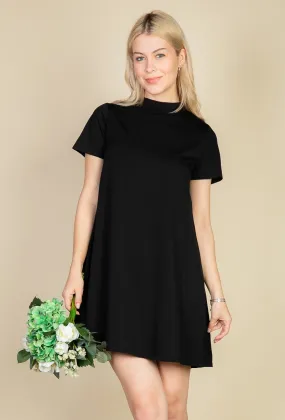 A-Line T-Shirt Dress in Black