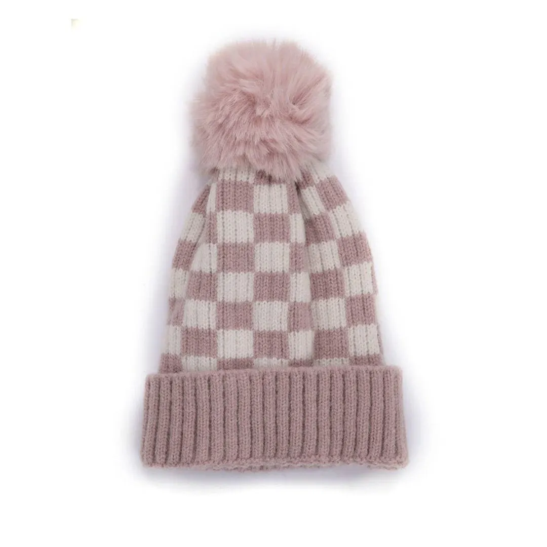 Accity | Children's Checkerboard Knit Hat