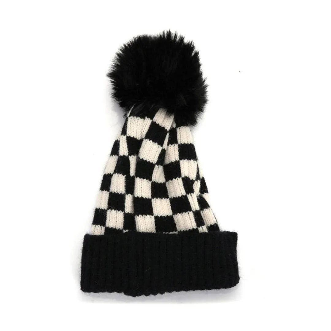 Accity | Children's Checkerboard Knit Hat