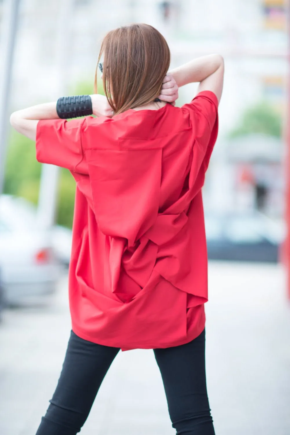 ADELINA Short Sleeves Top Tunic