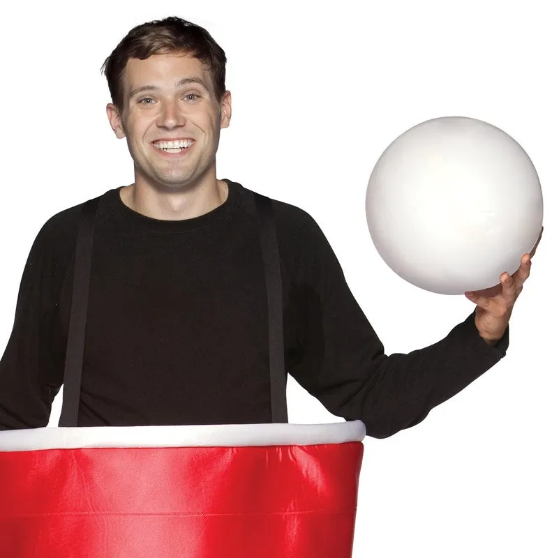 Adults Red Beer Pong Cup Costume