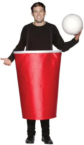 Adults Red Beer Pong Cup Costume