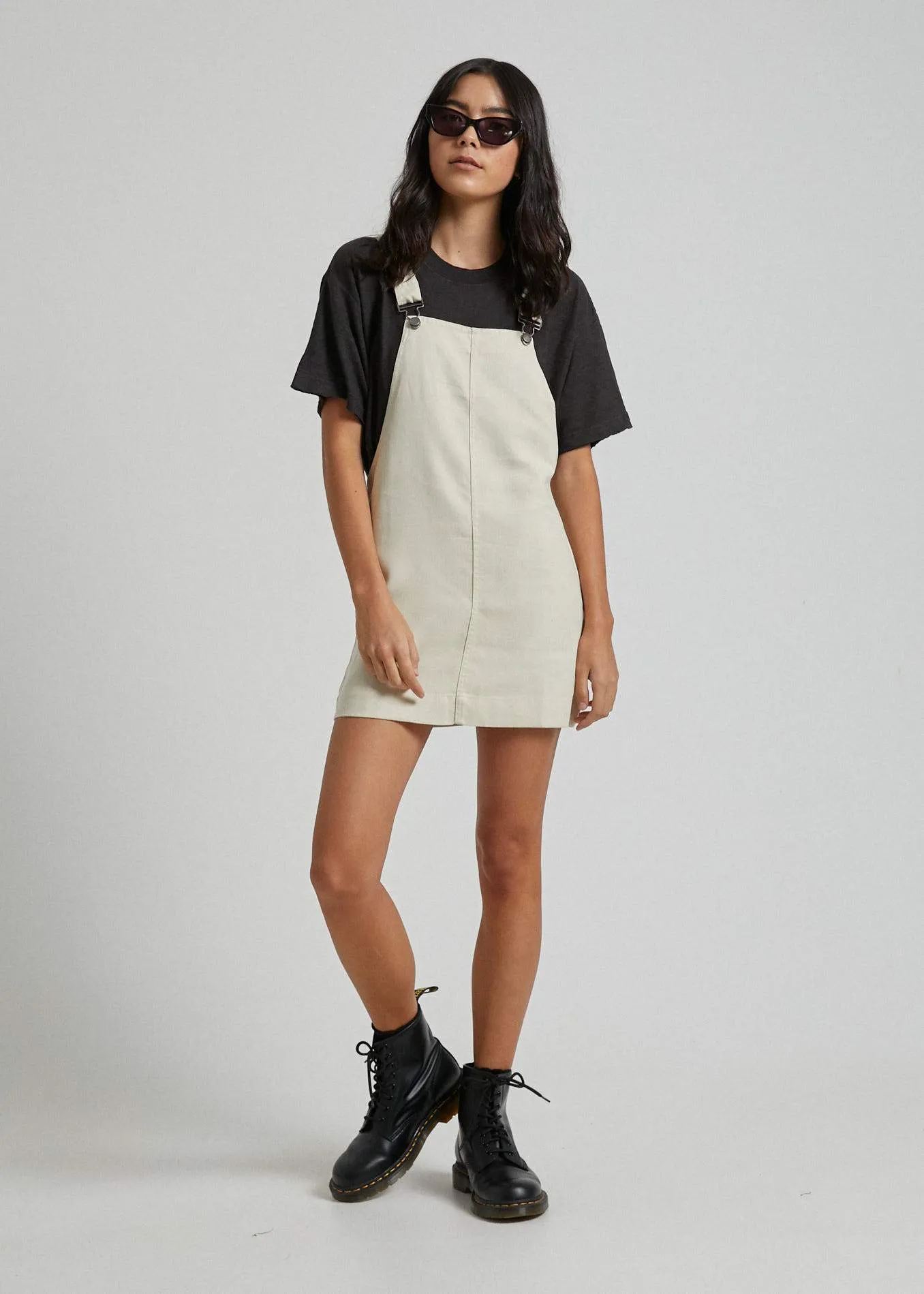 Afends Womens Mae - Hemp Overall Dress - Macadamia