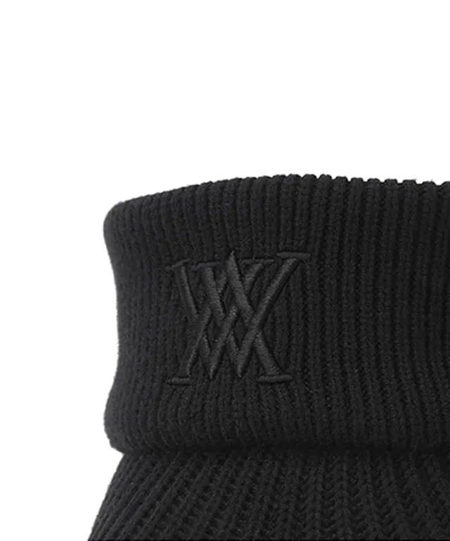 ANEW Solid Knit Visor - Black