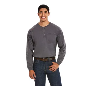 Ariat Men's FR Air Charcoal Heather Henley Shirt 10027889