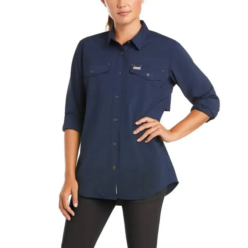 ARIAT - Women's - Rebar Made Tough VentTEK DuraStretch Work Shirt, Navy