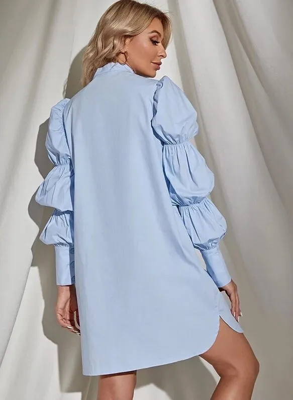 ASTER BOW SHIRT DRESS