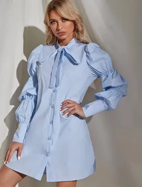 ASTER BOW SHIRT DRESS