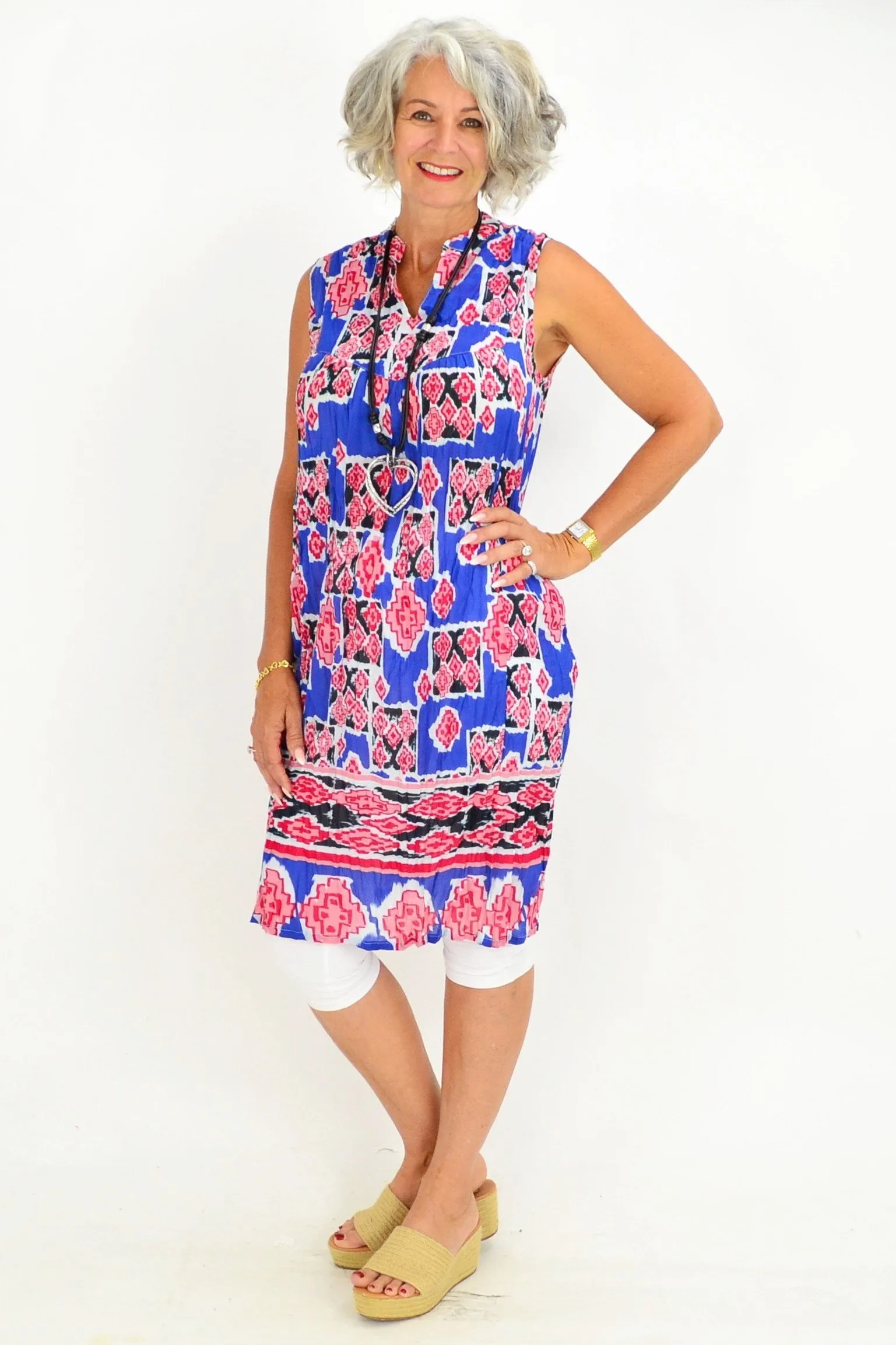 Ava Blue Tunic Dress