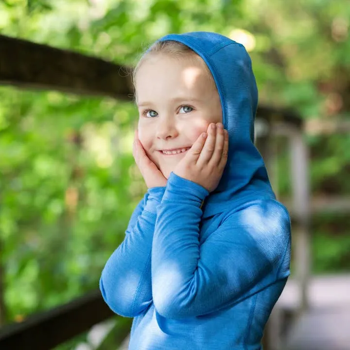 Base Layer Merino Wool Balaclava, Light Blue