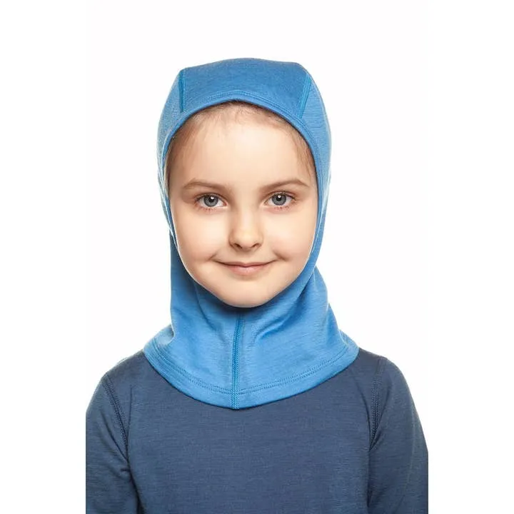 Base Layer Merino Wool Balaclava, Light Blue