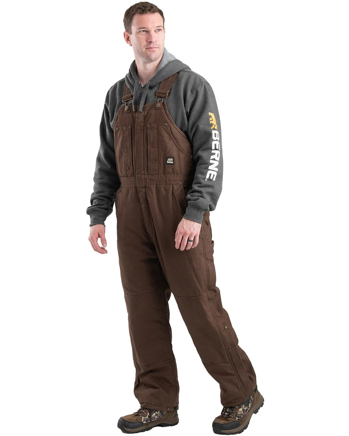 Berne Men's Heartland Insulated Washed Duck Bib Overall