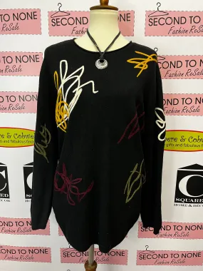 Black Scribbles Tunic (Size L)