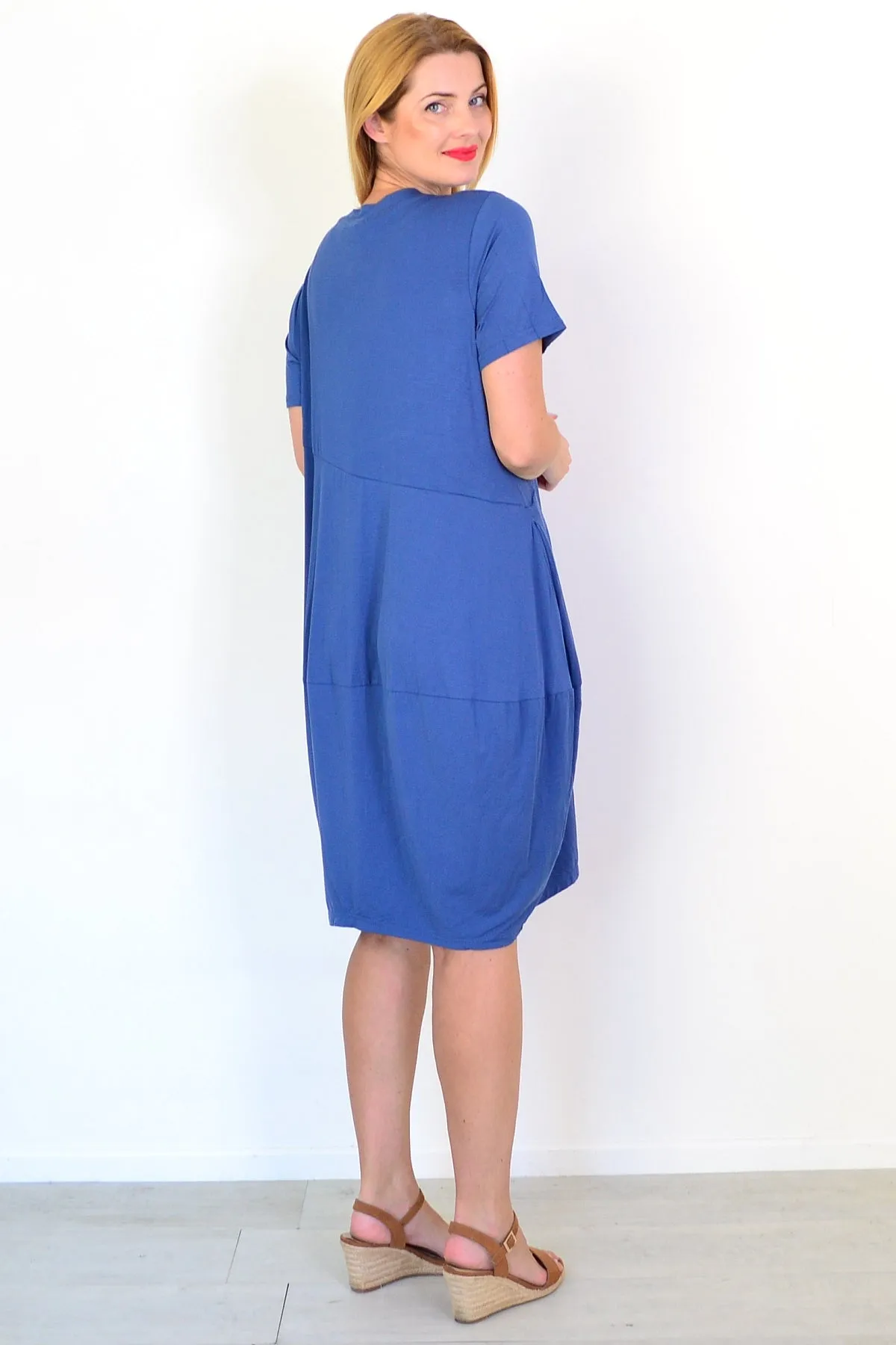 Blue Bubble Bamboo Tunic Dress