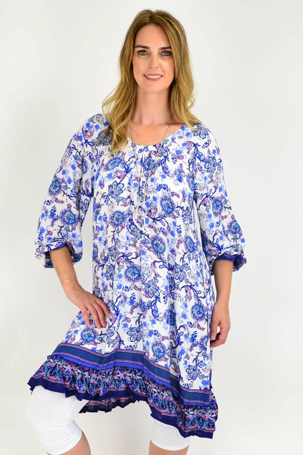 Blue Tammy Tunic Dress