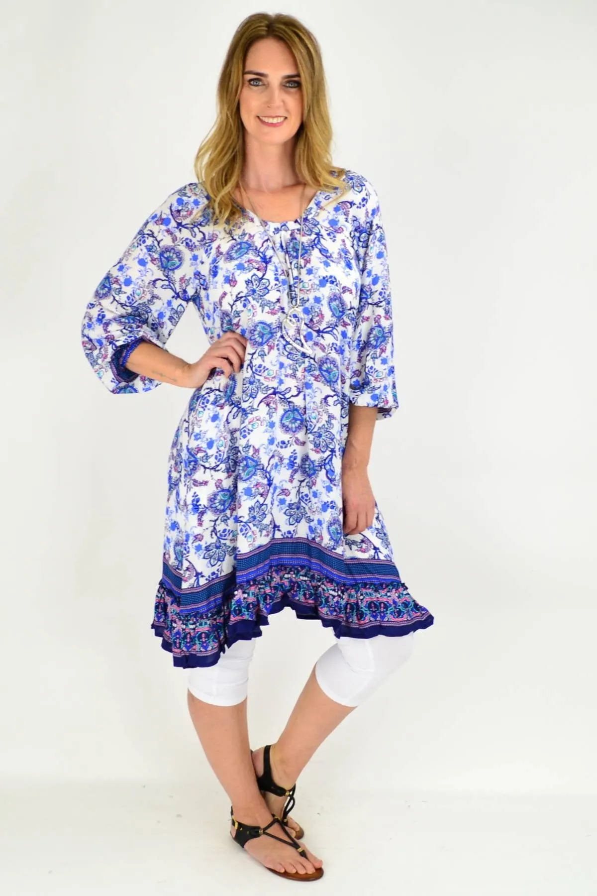 Blue Tammy Tunic Dress