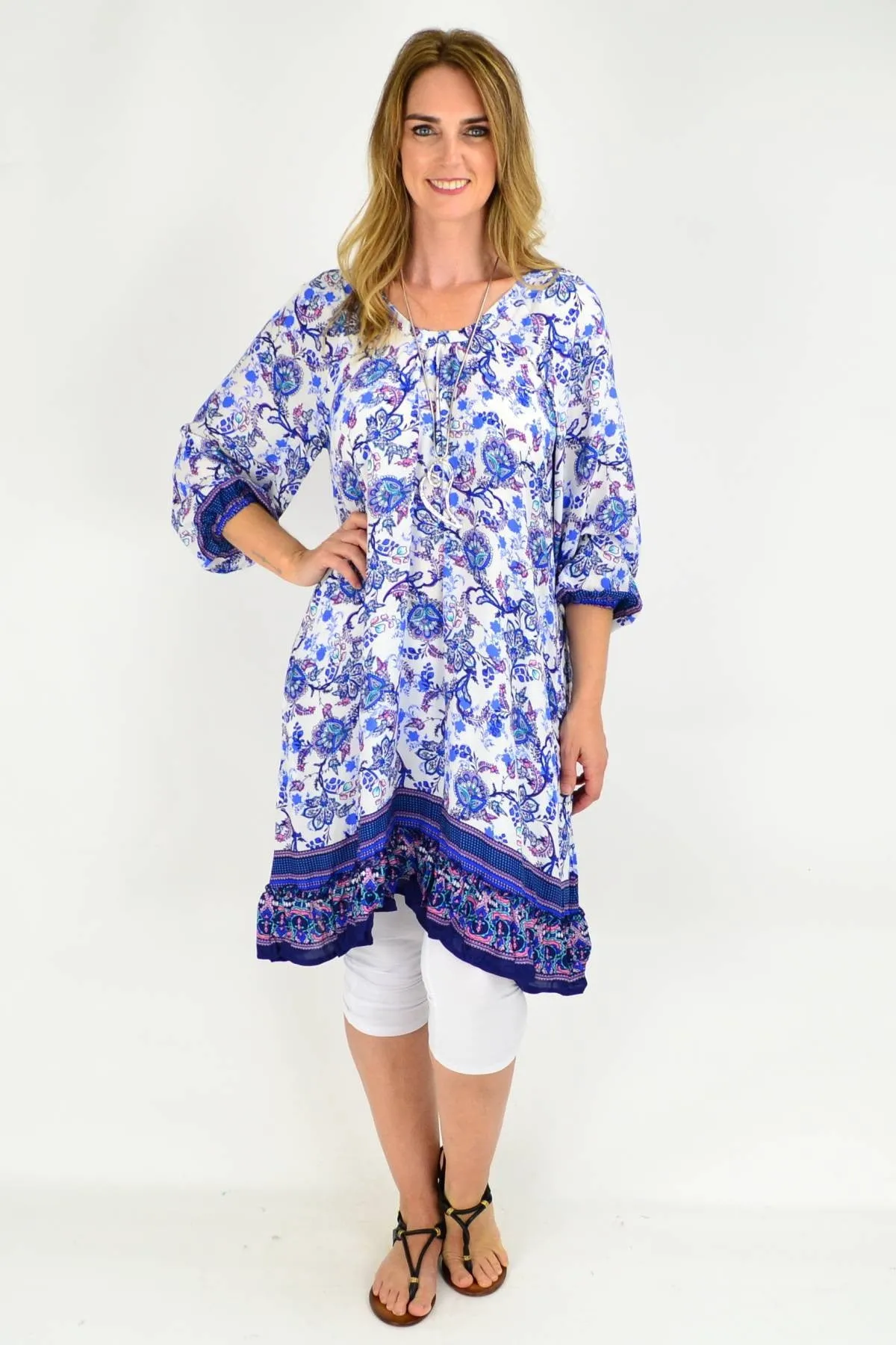 Blue Tammy Tunic Dress