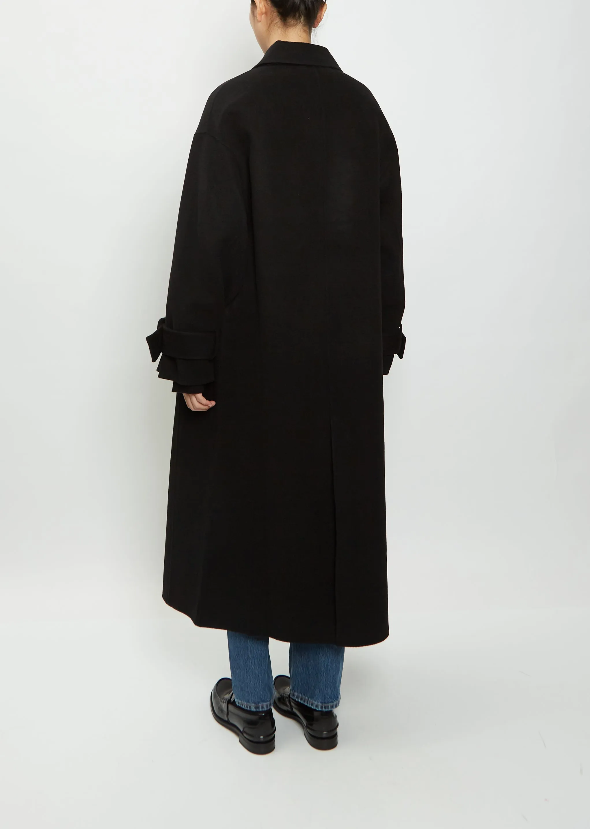 Boras Wool Cashmere Coat — Black