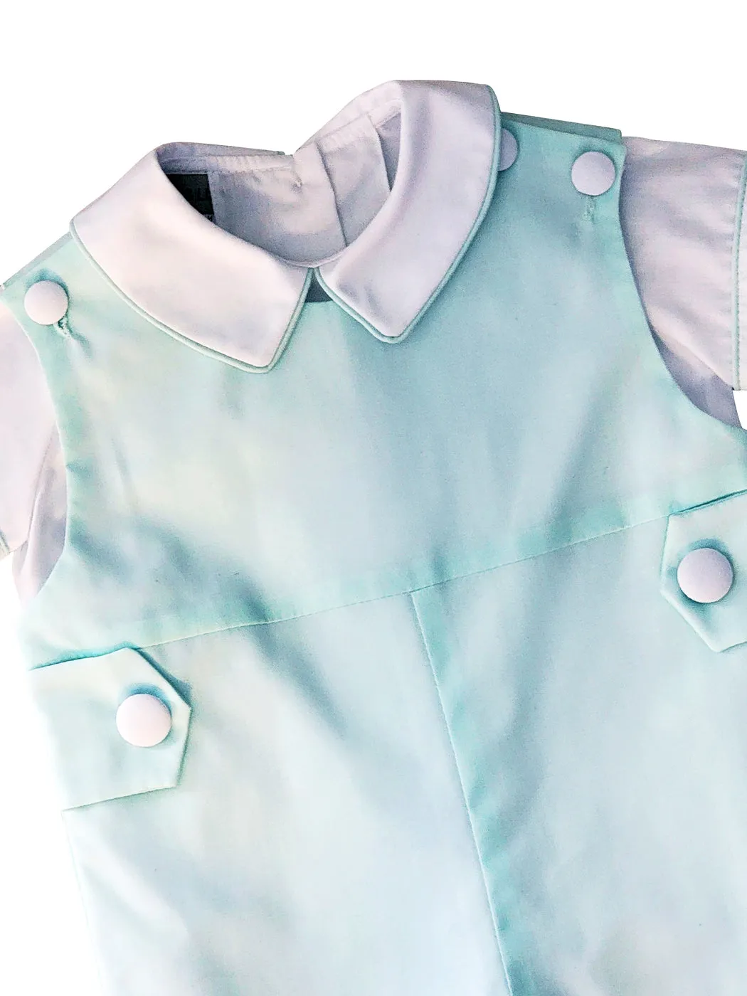 Boy's "Peggy & Tom" Mint Overall Set