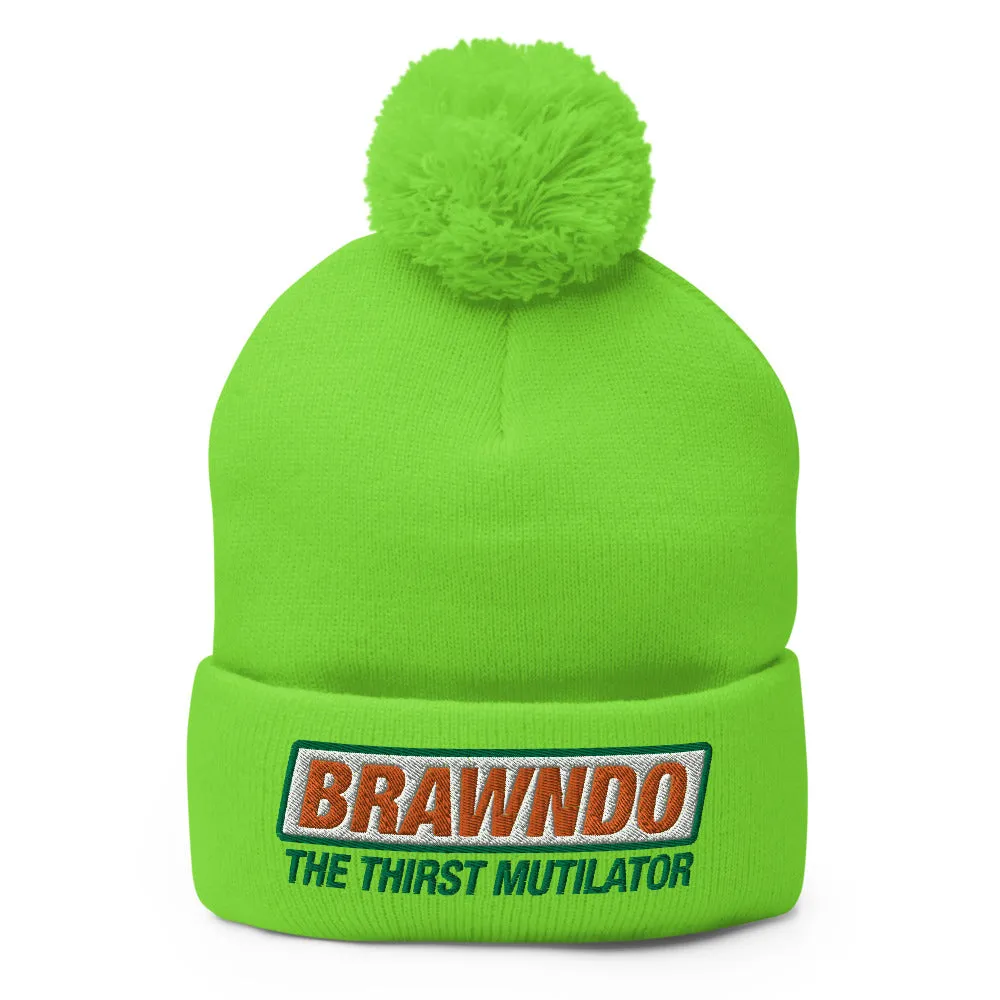 Brawndo The Thirst Mutilator Pom-Pom Beanie