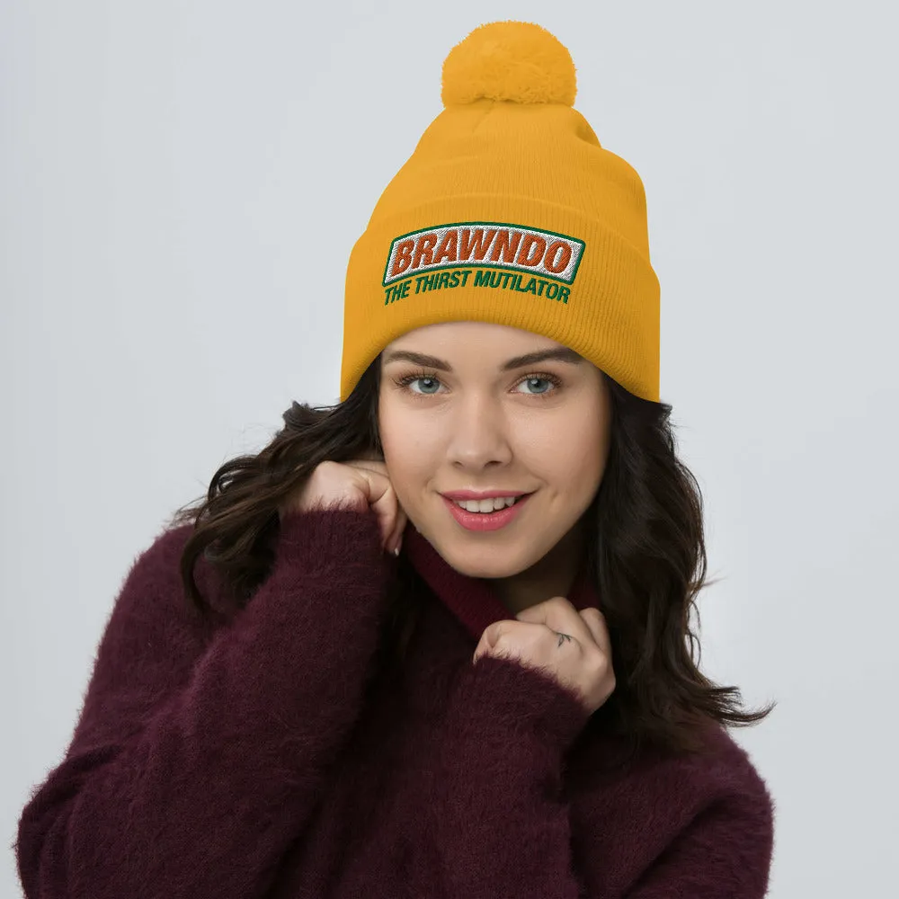 Brawndo The Thirst Mutilator Pom-Pom Beanie