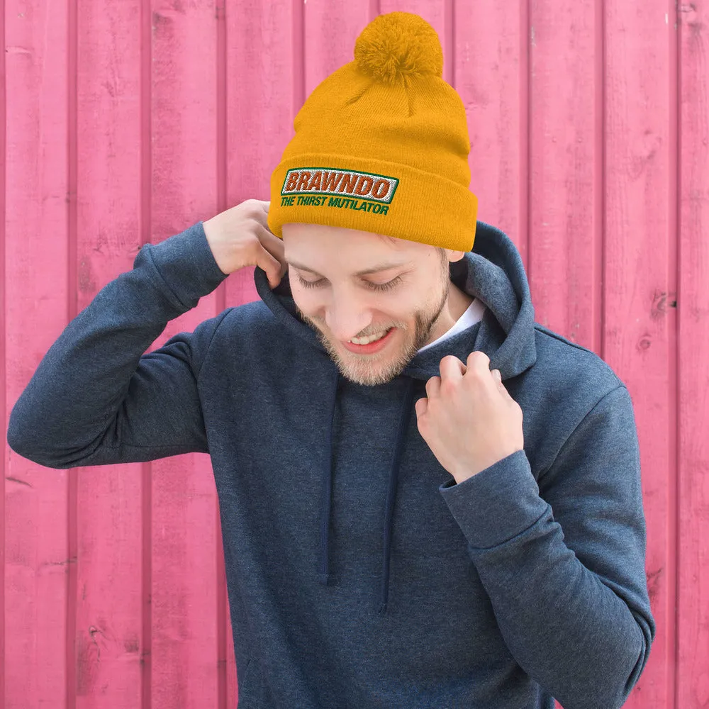 Brawndo The Thirst Mutilator Pom-Pom Beanie