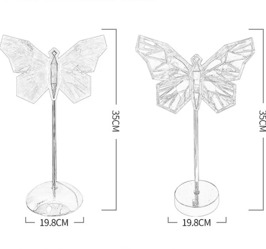 Butterfly Acrylic Shape LED USB Table Lamp - Whimsical Glow