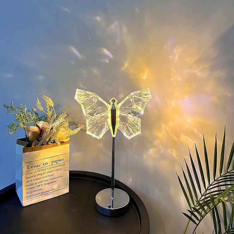 Butterfly Acrylic Shape LED USB Table Lamp - Whimsical Glow