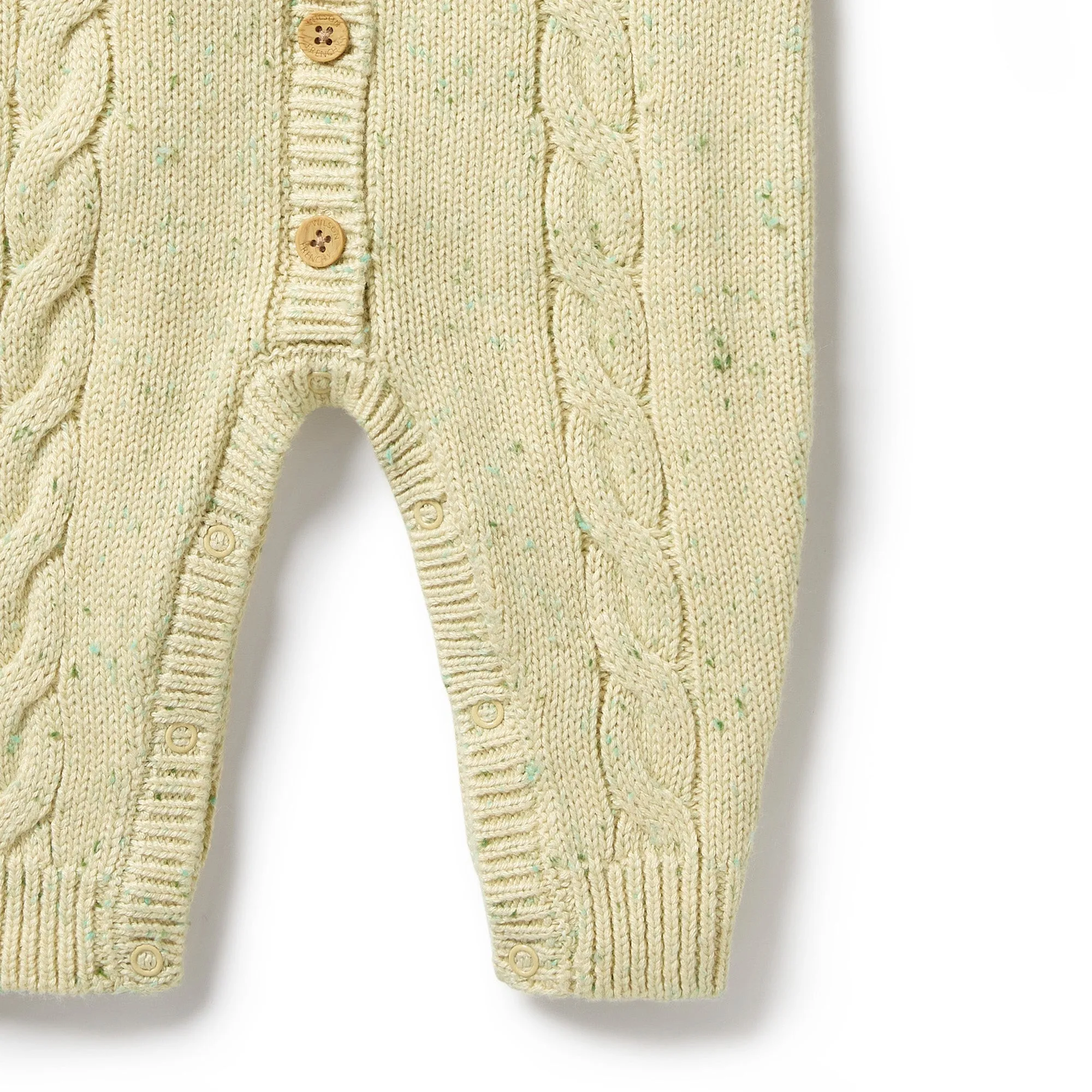 Cactus Fleck Knitted Cable Growsuit