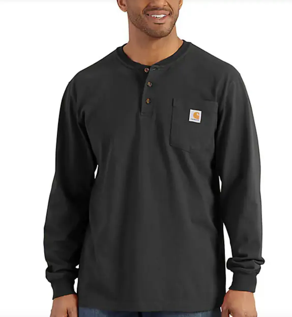 Carhartt K128 Long Sleeve Pocket Henley T-Shirt