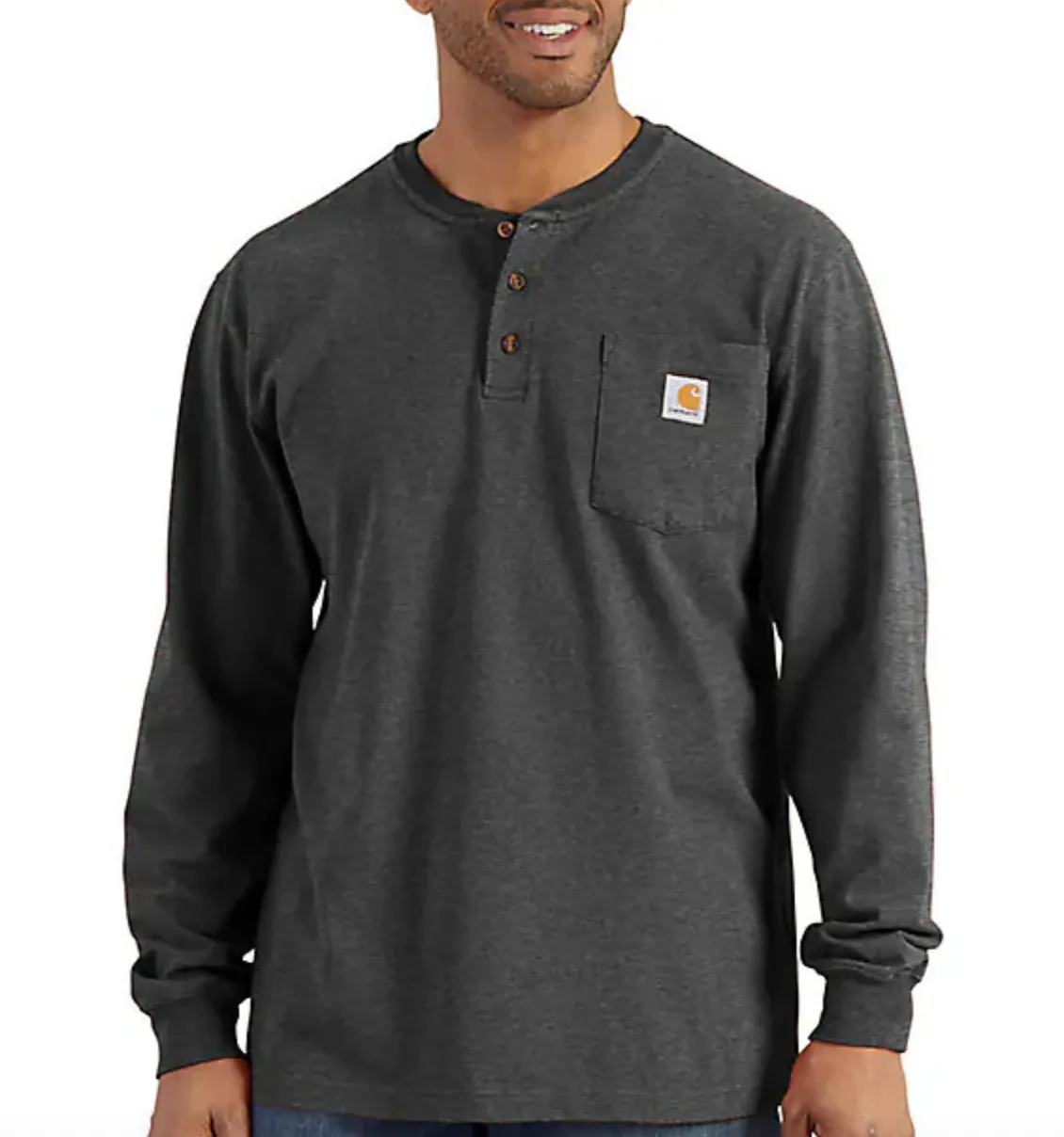 Carhartt K128 Long Sleeve Pocket Henley T-Shirt