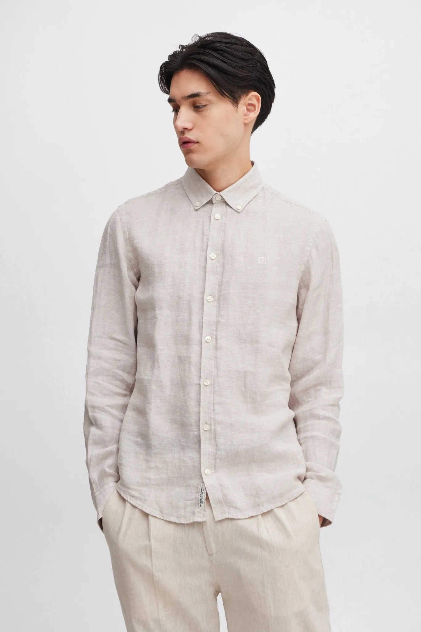 CASUAL FRIDAY - Anton BD LS linen shirt - 20504348