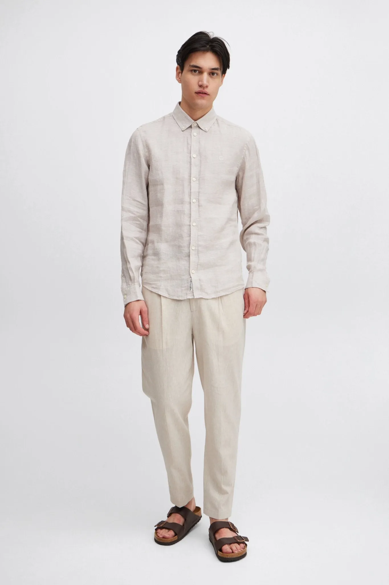 CASUAL FRIDAY - Anton BD LS linen shirt - 20504348