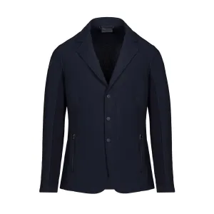 Cavalleria Toscana Men's Tech Knit Zip Show Jacket - Navy