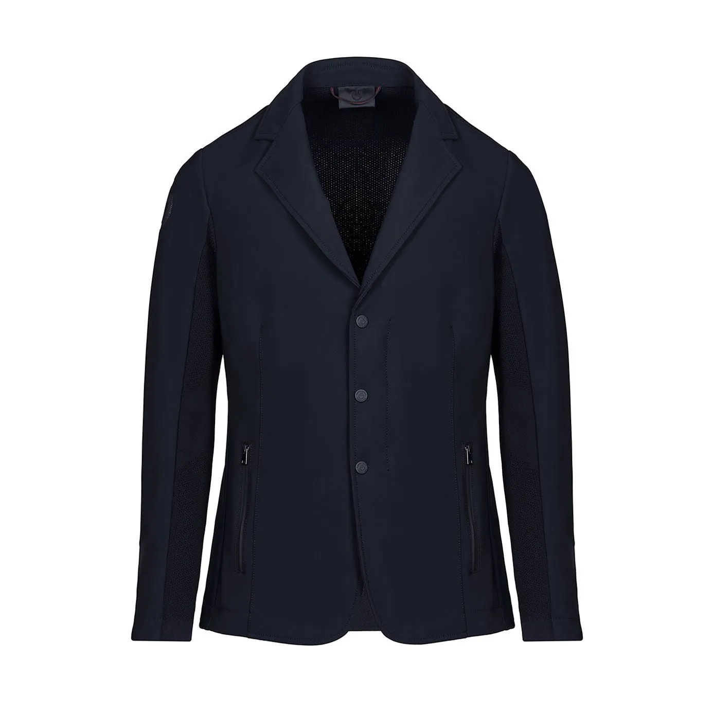 Cavalleria Toscana Men's Tech Knit Zip Show Jacket - Navy