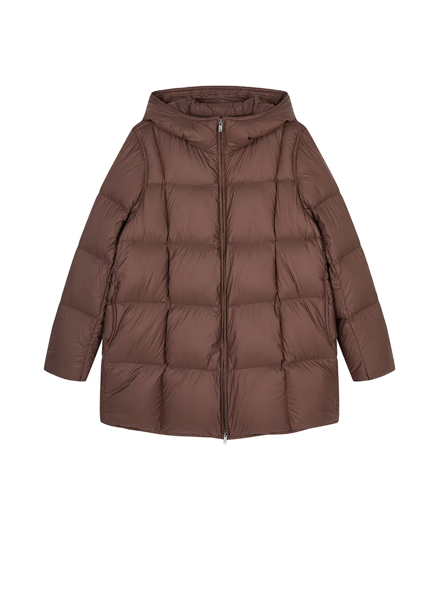 Coat / JNBY Relaxed Hooded Goose Down Jacket