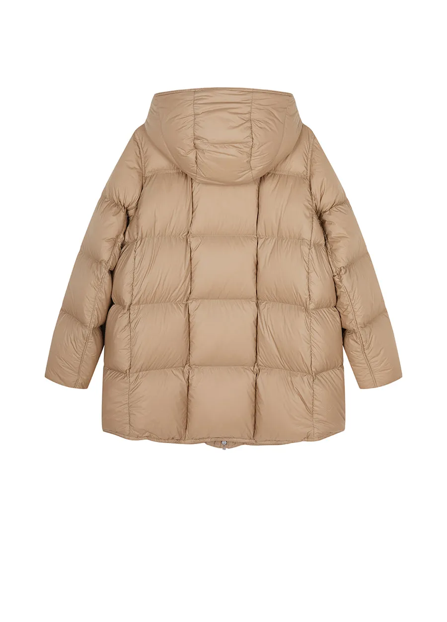 Coat / JNBY Relaxed Hooded Goose Down Jacket