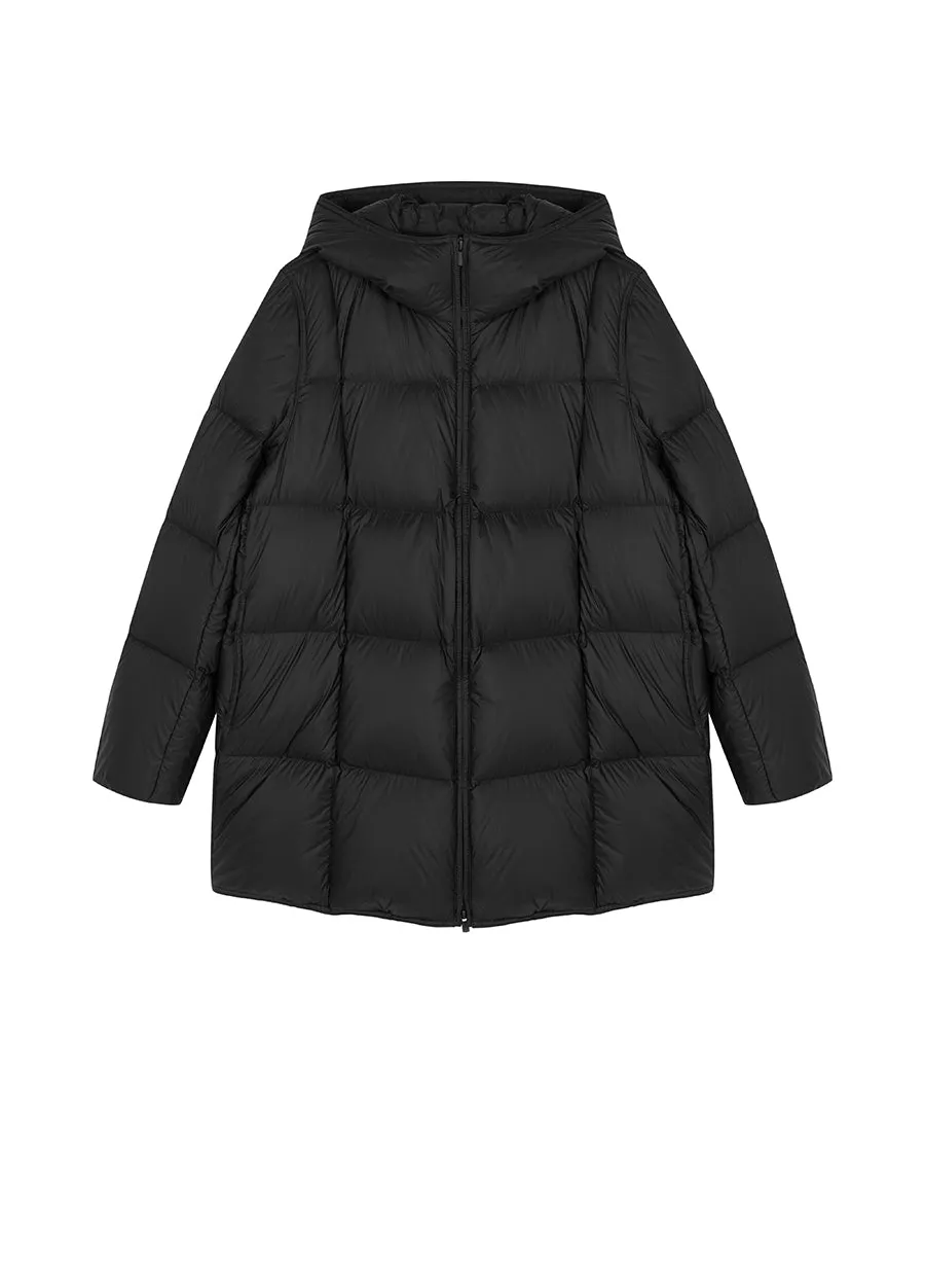 Coat / JNBY Relaxed Hooded Goose Down Jacket