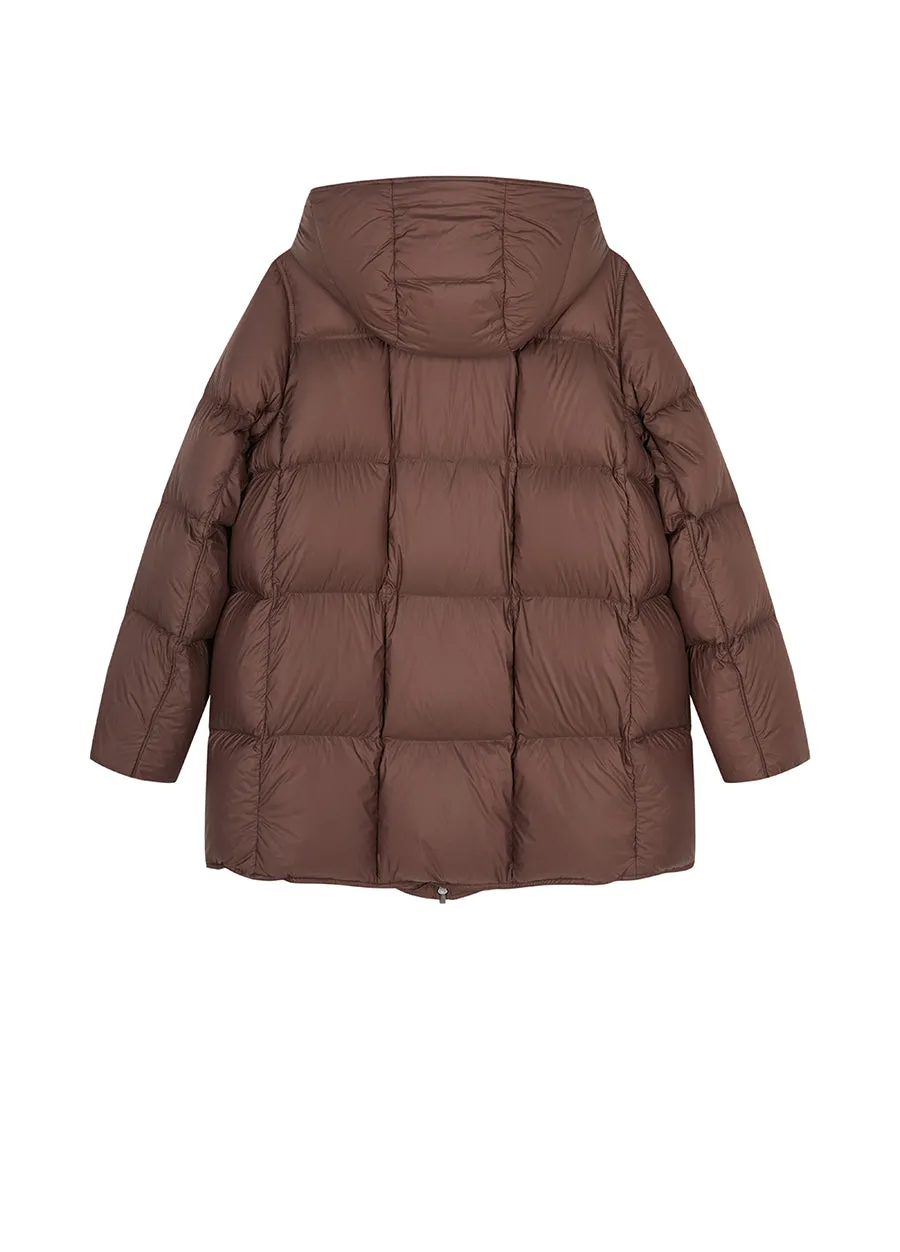 Coat / JNBY Relaxed Hooded Goose Down Jacket