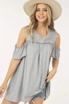 Cold Shoulder Tunic Top