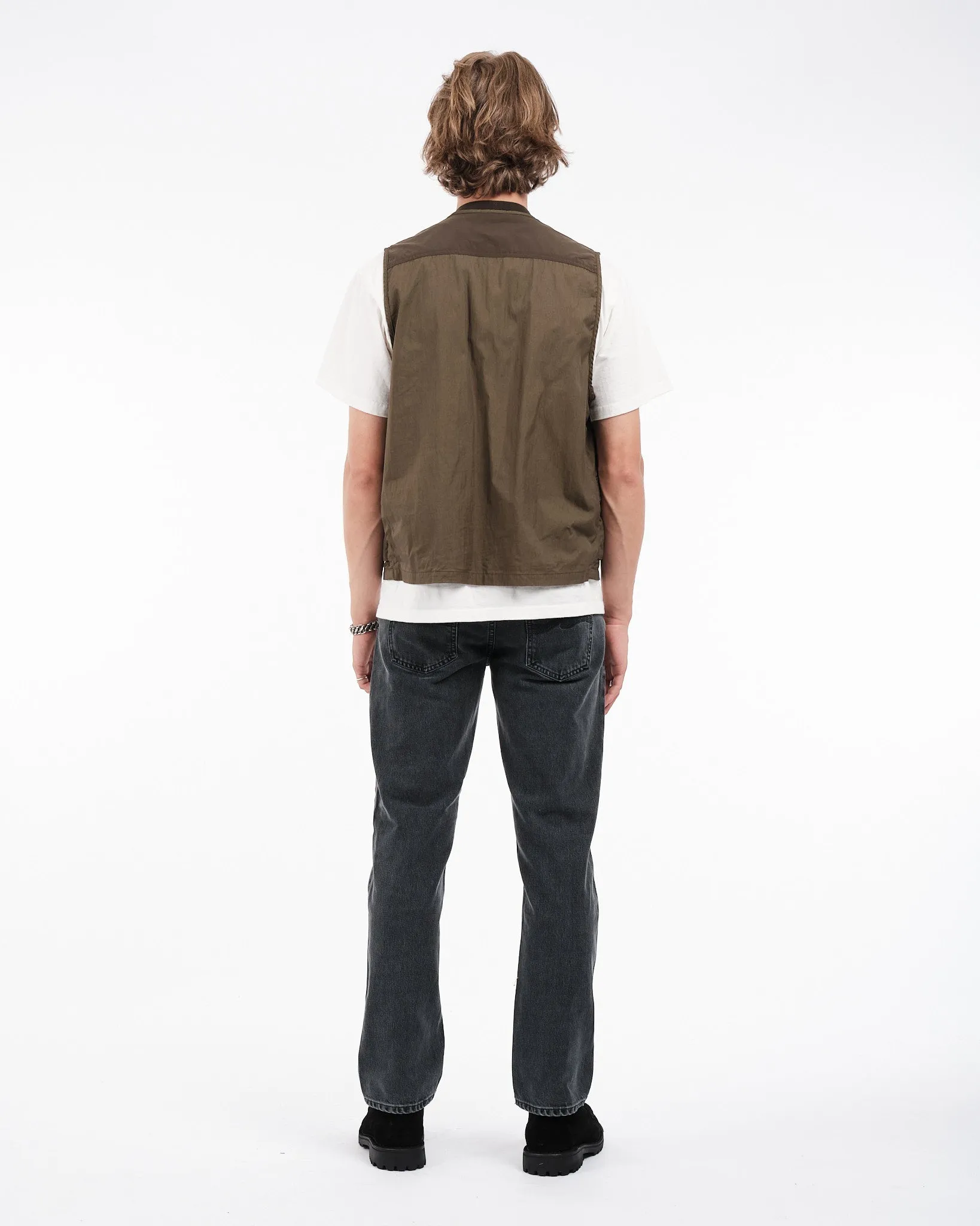 COTTON NYLON UTILITY VEST ARMY GREEN